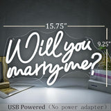 SYLHOME Will You Marry Me ? Led Neon Light Sign Hanging Proposal