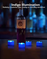Homemory Blue Tea Lights Candles Battery Operated, 200+Hour Flameless