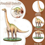 12Pcs Dinosaur Wood Table Sign Tabletop Centerpieces Funny Cartoon