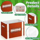 2PCS Football Utensil Holder Paper Utensil Caddy for Football Party