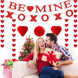 Valentines Day Decorations Red Heart Garland Galentines Decor 24pcs