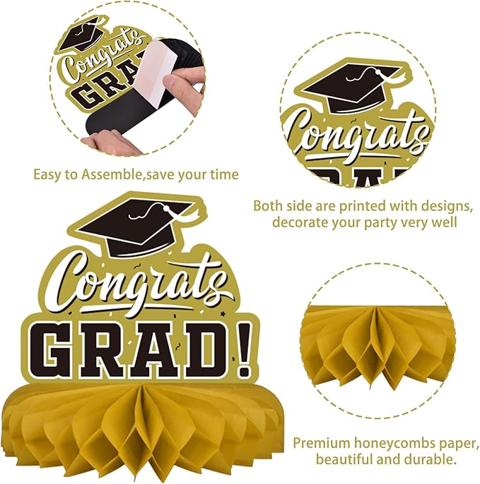 9PCS Graduation Party Decorations Class of 2026 Congrats Grad Table #4