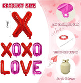 Red Pink XOXO Balloons and Love Balloon 16 Inch Valentines Day Hot