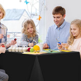 6Pcs Black Rectangle Tablecloth,Disposable Plastic Table