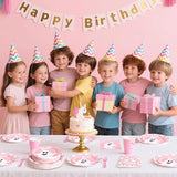 180Pcs Halloween Party Supplies Serve 60 Pink Ghost Paper Plates and