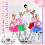 Zhanmai 16 Sets Tutu Dress and Tiara for Girls Princess Ballet Skirt