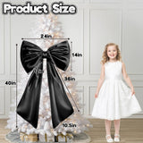 Froova Black Bow Decor, 40 x 24 Inches Large Big Black Bow Party