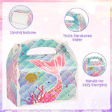 36 Pack Cute Mermaid Party Favor Treat Boxes Small Ocean Gable Boxes