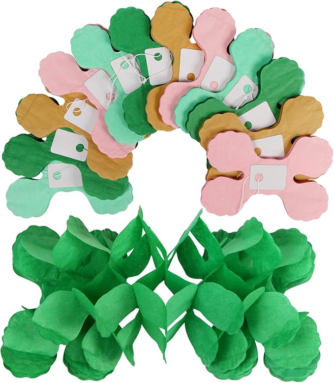 Sage Green Pink Gold Party Decorations Streamers Garland 12pcs 4