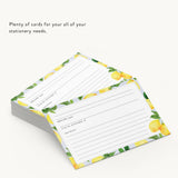 Dashleigh Lemon Recipe Cards 4x6 Double Sided, 50 Bright Citrus