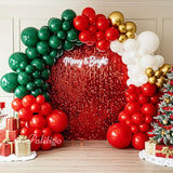 Christmas Balloon Arch Kit 140pcs Double Stuffed Green Red White &