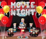 Movie Night Decorations Popcorn Star Foil Balloons for Birthday
