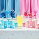 Paper Party Cups Gender Reveal Party Supplies 12 oz Pink and Blue 50