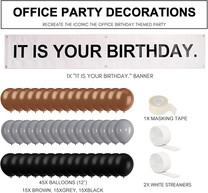 It is Your Birthday Banner, The Office Dwight Theme Husband Boyfriend