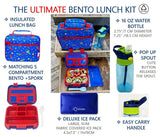 kinsho Bento Lunch Box, Water Bottle, Ice Pack Set For Kids Toddlers,