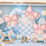4Pcs Giant Bow Balloons, 97.5cm/38in Big Elegant Coquette Theme Pink