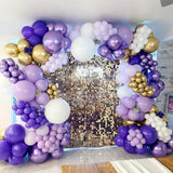 Purple Balloon Garland Arch Kit, 162pcs Dark Purple Lavender Light