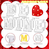 Honoson 7 Pcs Valentines Day Decoration, Be Mine Light up Sign