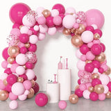 Amandir 153pcs Pink Balloon Garland Arch Kit, Different Sizes 18 12