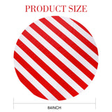 Tatuo 3 Pcs Red and White Round Circus Table Cloth 84 Inch Carnival