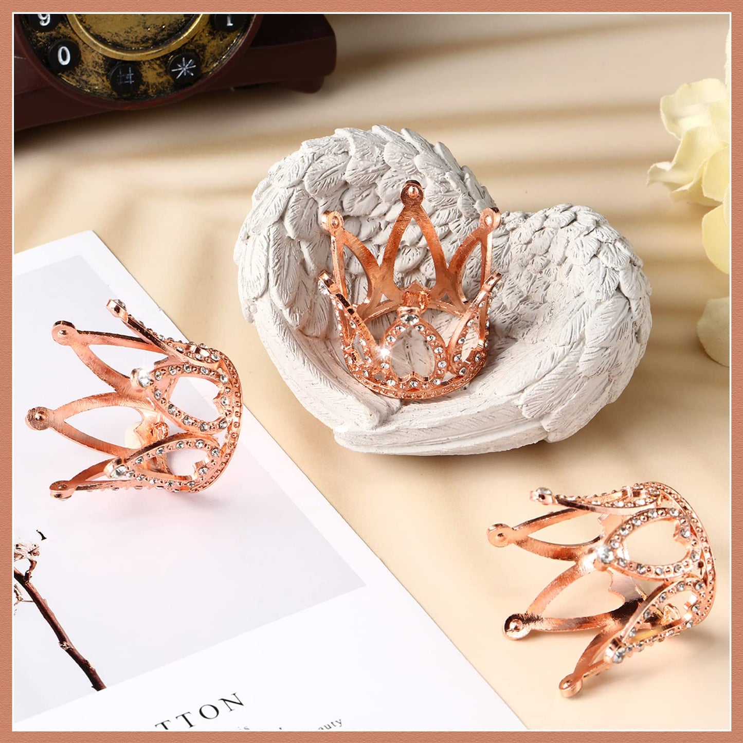 24 Pcs Crown Cake Topper Mini Baby Crown Tiny Queen Small Alloy