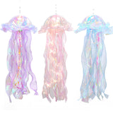 Glitter Iridescent Jellyfish Hanging Decor Blue Purple Jellyfish Kit