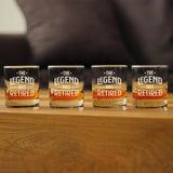 Bevvee The Legend Has Retired - Whiskey Rocks Glass - Funny