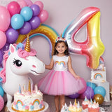 KatchOn, Giant, Rainbow 4 Balloon Number - 40 Inch | Number 4