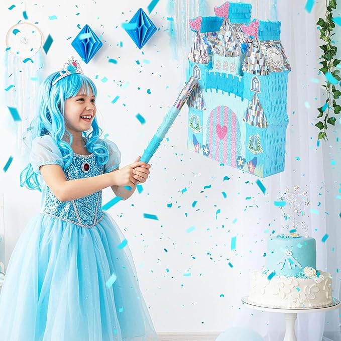 Princess Castle Piñata Ice Castle Piñata Blue Princess Party