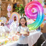 KatchOn, Rainbow Number 9 Balloon - 40 Inch | Foil 9 Birthday Balloon