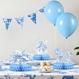 Blue Toile de Jouy Safari Baby Shower Centerpieces – 12 PCS Blue &