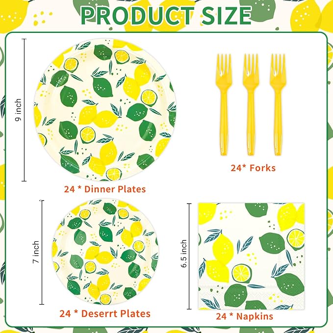 Lemon Party Decorations Yellow Lemons Summer Party Supplies Lemon