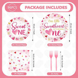 96Pcs Valentines 1st Birthday Party Decorations Valentine Sweet One