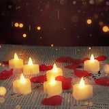 Valentines Decorations Red Rose Petals and Candles Set 1000 Pcs Fake