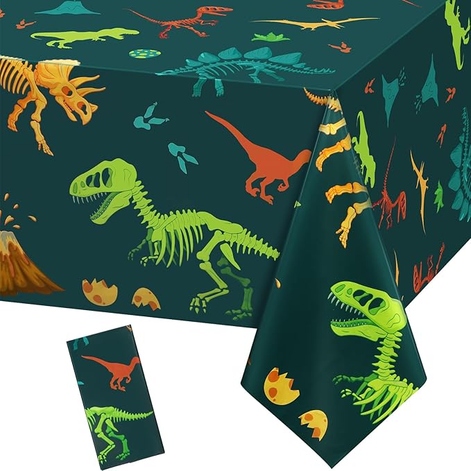 Tudomro 1 Pcs Dinosaur Plastic Party Tablecloth Dinosaur Birthday
