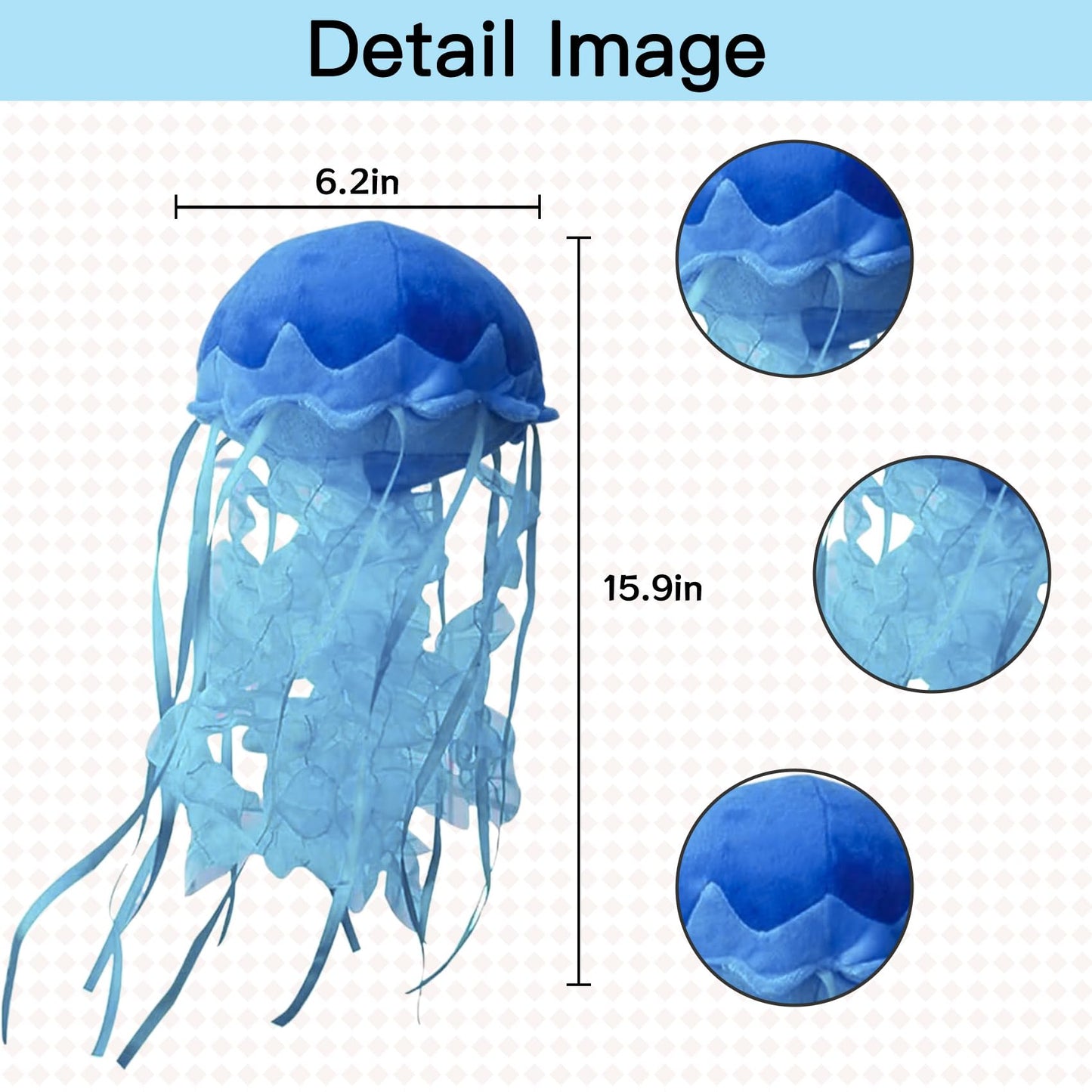 KAYBOBEZK Jellyfish Plush, Jellyfish Stuffed Animal Toy, Simulation