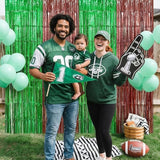 2 Pack Football Party Decorations, 3.28 FT x 6.58FT Tinsel Backdrop,