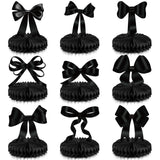 Containlol 9 Pcs Black Bow Birthday Party Decorations Bow Honeycomb