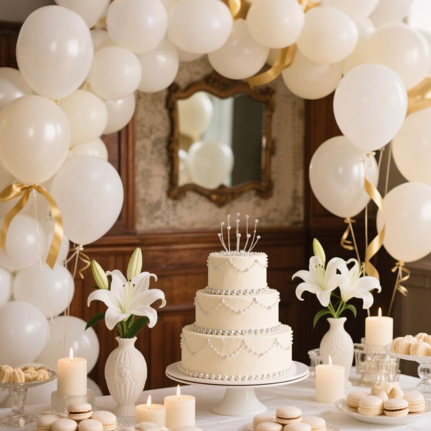 Ivory White Balloon,145pcs Premium Latex Khaki Balloons Arch Kit