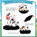 9 Pcs Cow Honeycomb Centerpieces Farm Animals Cow Table Topper