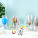 100Pcs Beach Pool Party Decoration Cups, 12 Oz Summer Disposable Cups