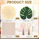 48 Pcs Boho Luau Party Table Setting Set for 12 Tropical Hawaiian