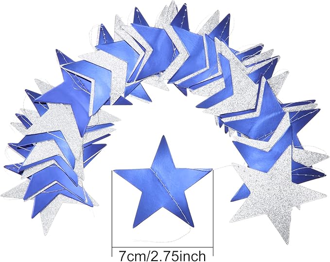 Patelai Glitter Star Garland Banner 2026 Graduation Decor 130 Feet #4