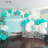 PartyWoo Teal Balloons 100pcs 5 Inch Turquoise Dark Teal Latex