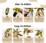 FOTIOMRG Black and Gold Balloons Garland Arch Kit, 5 10 12 18inch