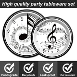 Musical Note Plates Napkins Music Themed Party Tableware Musical Notes