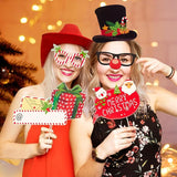 28 PCS Christmas Photo Booth Props Christmas Party Supplies Selfie