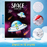 BenLouis 24 Outer Space Mini Coloring Books Kids with 24 Stacking