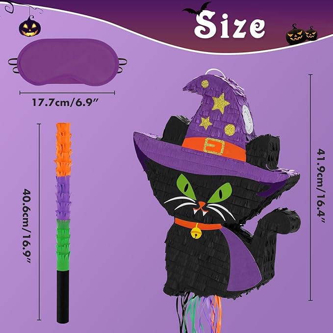 Halloween Cat Piñata Halloween Party Decorations Black Cat Piñata