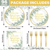 96Pcs Eucalyptus Leaves Bridal Shower Party Supplies Cheer to Love